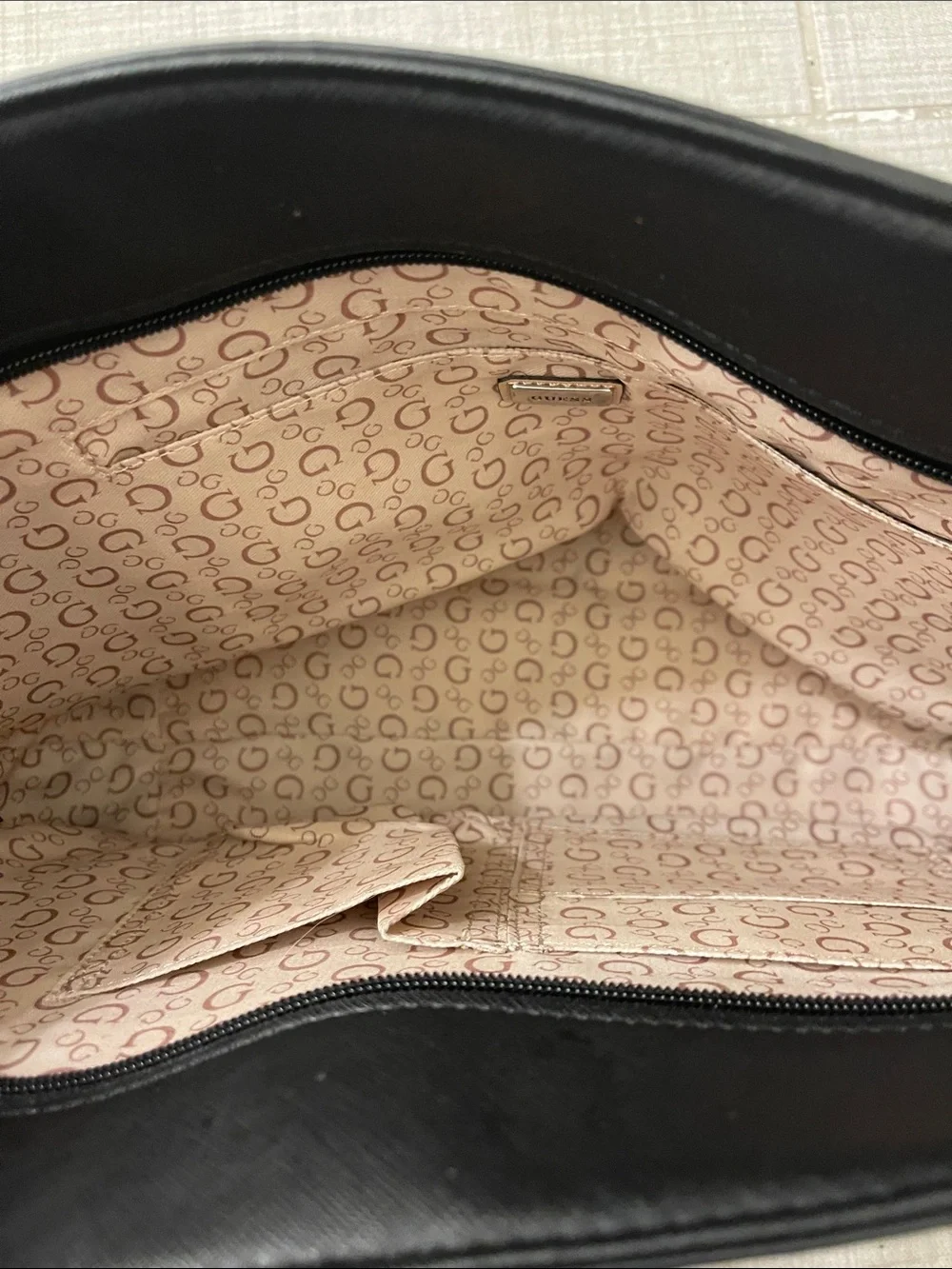 Guess Black Tote with Pink Floral Print